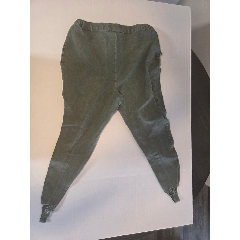 Kokomo Style Vintage Olive Green Stirrup Pants Womens 18W High Waist Tapered Leg - Picture 5 of 5